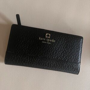 Kate Spade Black Textured Wallet